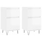 vidaXL Aparadores 2 uds madera de ingeniería blanco brillo 40x35x70 cm vidaXL Aparadores 2 uds madera de ingeniería blanco brillo 40x35x70 cm
