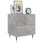 vidaXL Mesita noche 2 uds madera ingeniería gris hormigón 40x35x47,5cm vidaXL Mesita noche 2 uds madera ingeniería gris hormigón 40x35x47,5cm