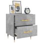 vidaXL Mesita noche 2 uds madera ingeniería gris hormigón 40x35x47,5cm vidaXL Mesita noche 2 uds madera ingeniería gris hormigón 40x35x47,5cm