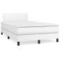 vidaXL Cama box spring con colchón cuero sintético blanco 120x200 cm vidaXL Cama box spring con colchón cuero sintético blanco 120x200 cm