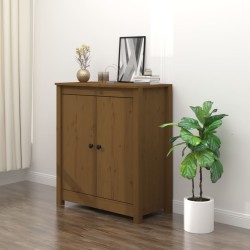 vidaXL Aparador de madera maciza de pino marrón miel 70x35x80 cm