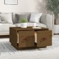 vidaXL Mesa de centro madera maciza de pino marrón miel 60x53x35 cm vidaXL Mesa de centro madera maciza de pino marrón miel 60x53x35 cm
