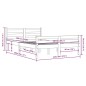 vidaXL Estructura de cama de madera maciza gris 140x190 cm