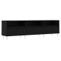 vidaXL Mueble de TV madera contrachapada negro 150x30x44,5 cm vidaXL Mueble de TV madera contrachapada negro 150x30x44,5 cm