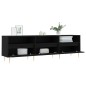 vidaXL Mueble de TV madera contrachapada negro 150x30x44,5 cm vidaXL Mueble de TV madera contrachapada negro 150x30x44,5 cm
