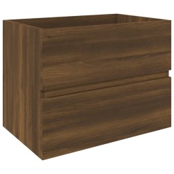 vidaXL Mueble de lavabo madera contrachapada roble marrón 60x38,5x45cm