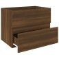 vidaXL Mueble de lavabo madera contrachapada roble marrón 60x38,5x45cm vidaXL Mueble de lavabo madera contrachapada roble marrón 60x38,5x45cm