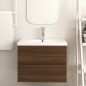 vidaXL Mueble de lavabo madera contrachapada roble marrón 60x38,5x45cm vidaXL Mueble de lavabo madera contrachapada roble marrón 60x38,5x45cm