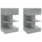 vidaXL Mesitas de noche 2 uds madera gris Sonoma 40x35x65 cm vidaXL Mesitas de noche 2 uds madera gris Sonoma 40x35x65 cm