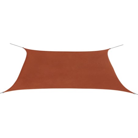 vidaXL Toldo de vela rectangular tela Oxford terracota 2x4 m 