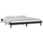 vidaXL Estructura de cama doble con LED madera maciza negra 120x190 cm vidaXL Estructura de cama doble con LED madera maciza negra 120x190 cm