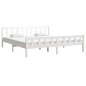 vidaXL Estructura de cama madera maciza blanca 200x200 cm vidaXL Estructura de cama madera maciza blanca 200x200 cm