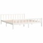 vidaXL Estructura de cama madera maciza blanca 200x200 cm vidaXL Estructura de cama madera maciza blanca 200x200 cm