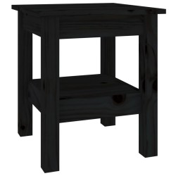 vidaXL Mesa de centro de madera maciza de pino negro 35x35x40 cm