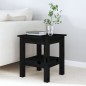 vidaXL Mesa de centro de madera maciza de pino negro 35x35x40 cm vidaXL Mesa de centro de madera maciza de pino negro 35x35x40 cm