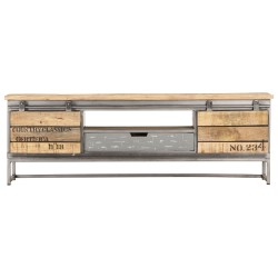 vidaXL Mueble para TV de madera maciza de mango 120x30x40 cm