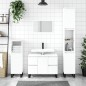 vidaXL Armario de baño madera de ingeniería blanco 30x30x100 cm