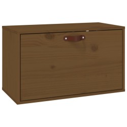 vidaXL Armario de pared madera maciza de pino marrón miel 60x30x35 cm