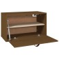 vidaXL Armario de pared madera maciza de pino marrón miel 60x30x35 cm vidaXL Armario de pared madera maciza de pino marrón miel 60x30x35 cm