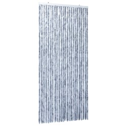 vidaXL Cortina mosquitera de chenilla plateada 100x220 cm 