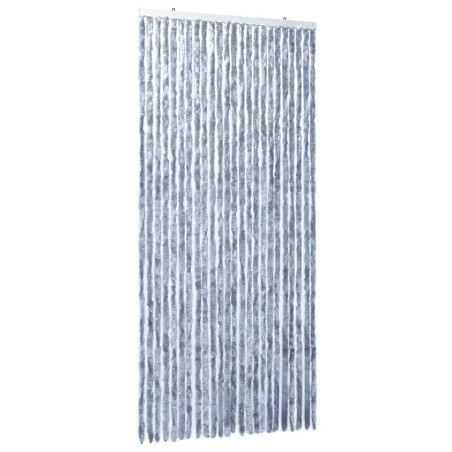 vidaXL Cortina mosquitera de chenilla plateada 100x220 cm 
