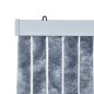 vidaXL Cortina mosquitera de chenilla plateada 100x220 cm 