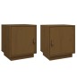 vidaXL Mesitas de noche 2 uds madera de pino marrón miel 40x34x45 cm vidaXL Mesitas de noche 2 uds madera de pino marrón miel 40x34x45 cm