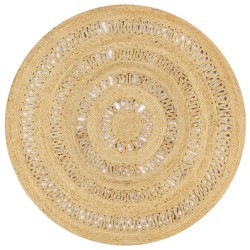 vidaXL Alfombra hecha a mano de yute trenzado 120 cm