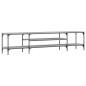 vidaXL Mueble TV madera ingeniería y hierro gris Sonoma 201x35x45 cm