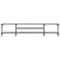 vidaXL Mueble TV madera ingeniería y hierro gris Sonoma 201x35x45 cm