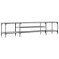 vidaXL Mueble TV madera ingeniería y hierro gris Sonoma 201x35x45 cm