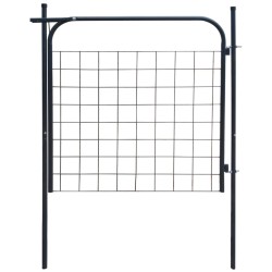 vidaXL Puerta de valla de jardín 100x100 cm gris antracita