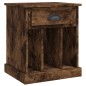 vidaXL Mesita de noche color roble ahumado 43x36x50 cm vidaXL Mesita de noche color roble ahumado 43x36x50 cm