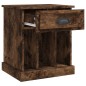 vidaXL Mesita de noche color roble ahumado 43x36x50 cm vidaXL Mesita de noche color roble ahumado 43x36x50 cm