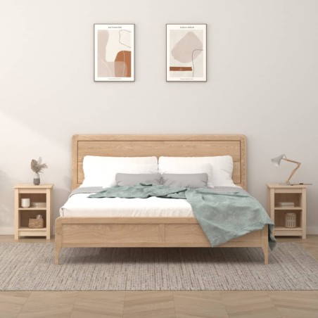 vidaXL Mesitas de noche 2 uds madera maciza de pino 40x35x55 cm