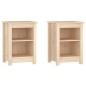 vidaXL Mesitas de noche 2 uds madera maciza de pino 40x35x55 cm vidaXL Mesitas de noche 2 uds madera maciza de pino 40x35x55 cm
