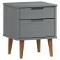vidaXL Mesita de noche MOLDE madera maciza de pino gris 40x35x48 cm vidaXL Mesita de noche MOLDE madera maciza de pino gris 40x35x48 cm