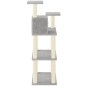 vidaXL Rascador para gatos con postes de sisal 119 cm gris claro vidaXL Rascador para gatos con postes de sisal 119 cm gris claro