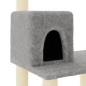 vidaXL Rascador para gatos con postes de sisal 119 cm gris claro vidaXL Rascador para gatos con postes de sisal 119 cm gris claro