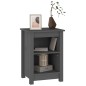 vidaXL Mesita de noche madera maciza de pino gris 40x35x55 cm vidaXL Mesita de noche madera maciza de pino gris 40x35x55 cm