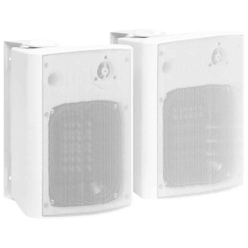 vidaXL Altavoces estéreo de pared 2 uds blanco interior/exterior 120 W vidaXL Altavoces estéreo de pared 2 uds blanco interior/exterior 120 W