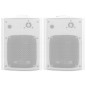 vidaXL Altavoces estéreo de pared 2 uds blanco interior/exterior 120 W vidaXL Altavoces estéreo de pared 2 uds blanco interior/exterior 120 W