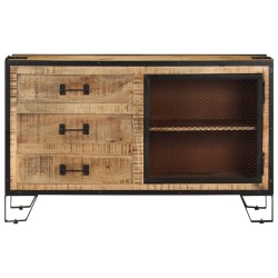 vidaXL Aparador de madera maciza de mango en bruto 100x31x60 cm