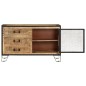 vidaXL Aparador de madera maciza de mango en bruto 100x31x60 cm vidaXL Aparador de madera maciza de mango en bruto 100x31x60 cm