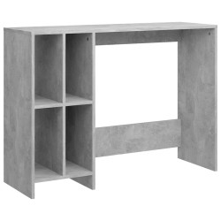 vidaXL Escritorio notebook contrachapado gris hormigón 102,5x35x75 cm