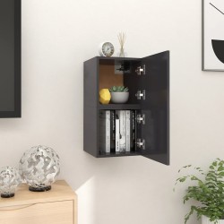 vidaXL Muebles de salón de pared 2 uds gris 30,5x30x30 cm