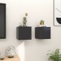 vidaXL Muebles de salón de pared 2 uds gris 30,5x30x30 cm vidaXL Muebles de salón de pared 2 uds gris 30,5x30x30 cm