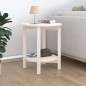 vidaXL Mesa de centro de madera maciza de pino blanco Ø55x60 cm vidaXL Mesa de centro de madera maciza de pino blanco Ø55x60 cm
