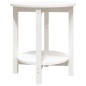 vidaXL Mesa de centro de madera maciza de pino blanco Ø55x60 cm vidaXL Mesa de centro de madera maciza de pino blanco Ø55x60 cm
