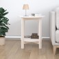 vidaXL Mesa de centro de madera maciza de pino blanco Ø55x60 cm vidaXL Mesa de centro de madera maciza de pino blanco Ø55x60 cm